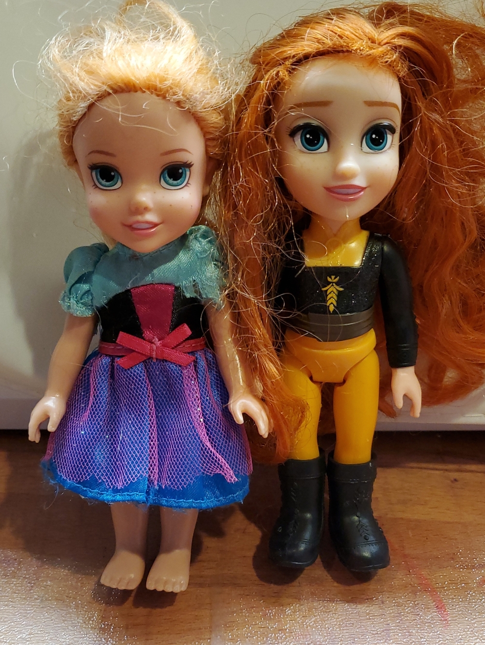 Lot of 2 Disney Frozen Anna Mini Dolls